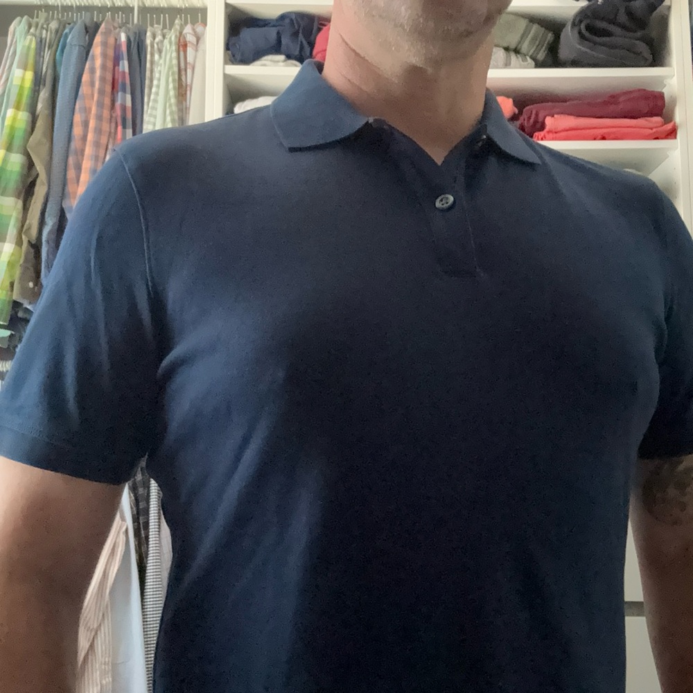 Banana Republic Men's Navy Dress Polo Shirt